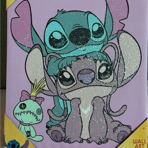 Disney Stitch and Angel Wall Art - Purple and Blue